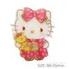 Animal de desenho animado 5 peças aplique de grampo de cabelo com glitter acrílico acessórios de joias diy, 1Yc39961