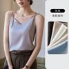 Camisolinha Feminina para Usar por Cima Verão Fada Costas Bonitas Conjunto com Base Top Sexy de Cetim Acetinado Seda