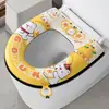 Almofada de assento de vaso sanitário impermeável e lavável, adequada para todas as estações, com fragrância, alça e zíper, para uso doméstico