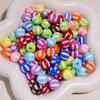 Cuentas Acrílicas Bicolor Sandía Redondas 12mm Hechas a Mano DIY Para Bisutería Cadena de Teléfono Colgante Pulsera Cuentas Sueltas Accesorios