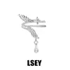 Original Asa de Lágrimas de Anjo Ear Cuff Prata Pura S925 Simples e Elegante Estilo Minimalista Clipe de Osso da Orelha Joias de Prata de Nicho Atacado