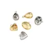 Ouro 14K Preenchido Cor Duradoura Oco Trevo de Quatro Folhas Coração de Pêssego Oval Gota d'Água Pingente DIY Brincos Pulseira Acessórios de Joias