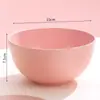 Tazón de Plástico de Paja de Trigo de 15 cm, Tazón Grande para Comida Callejera, Empanadillas, Wontons, Fideos Instantáneos para Dormitorio de Estudiantes, Tazón para Sopa, Tazón para Arroz, Tazón Grande