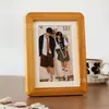 Porta-retrato de mesa quadrado em madeira maciça 4 polegadas 6 polegadas 7 polegadas Porta-retrato A4 porta-retrato mini de parede diy primeira geração