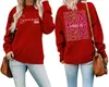 Moletom Feminino de Outono Turma de 2026 Moletom Estampado Novo Solto Gola Redonda Manga Longa Top e Moletom Feminino Fashion