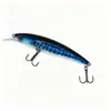 Señuelo minnow Wanhe de lance largo, flotante, con lámina holográfica, 11 cm, 13.4 g, adecuado tanto para agua dulce como salada, con sonajero