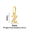 Nuevo Colgante de Acero Inoxidable Letra Zirconia Venta Caliente Accesorios para Collares Pendientes DIY 26 Dijes de Letras Inglesas A-Z