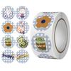 500 pegatinas/rollo INS Wind, pegatinas de dibujos animados, pegatinas de agradecimiento para sellar, decoración de embalaje, pegatinas de cuenta de mano DIY, pegatinas lindas para diario