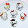 Funda para Teléfono Móvil DIY de Gato Acrílico Accesorios de Joyería con Pegamento de Crema Pasador Flor para Zapatos Colgante Llavero Parche para Refrigerador