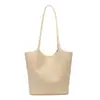 Bolsa Feminina Simples Tecida de Design de Nicho Coreano 2026 Chegada Nova de Verão Bolsa Tote de Ombro Único de Grande Capacidade Casual Diário