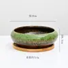 Macetas de Cerámica para Suculentas con Esmalte de Horno de Colores de 10 Pulgadas, Creativas para Interiores, Escritorio, Adornos de Bonsái, Macetas de Cerámica Transfronterizas para Jardinería