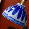 Lâmpada de Xícara de Chá Versão 2.0 Kit de Materiais DIY Porcelana Azul e Branca Lâmpada de Chá DIY Lâmpada de Mesa Acessórios de Luz Amarela