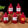 Botella de Vino Botella Vacía Imitación Cerámica Botella Pequeña Botella de Vino Sellada Boda Boda Botella de 1kg Tarro de Vino traje Hogar 500ml