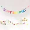Guirnalda de Letras Feliz Cumpleaños Color Macarrón Degradado para Decoración de Fiesta Infantil Guirnalda de Papel Decoración Colgante Producto Terminado