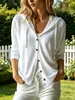 2026 Europeu e Americano Amazon Transfronteiriço Novo Outono e Inverno Cor Sólida Com Capuz Botão Manga Longa Feminina Camisa Casual Bolso Outerwear Cardigã