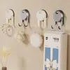 Gancho de ventosa sin taladro de doble cabeza para uso doméstico, perchero para detrás de la puerta, gancho adhesivo de fuerte carga para baño y cocina