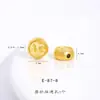 Acessórios para Joias DIY Cor Forte e Duradoura Dourado Areia Fosco, Vajra Cravejado com Diamantes, Cabaça, Contas Redondas Bagua, Contas para Pulseira com Furo Passante