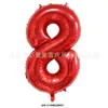 Balões Numéricos Vermelhos de 32 polegadas para o Primeiro Aniversário do Bebê Atmosfera de Festa Feliz Decoração de Cerimônia para Meninos e Meninas