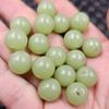 Verde bingqing imitación jade Hetian cuentas redondas imitación jade cuentas sueltas verde fruta accesorios para joyería DIY cuentas de jade hechas a mano venta al por mayor