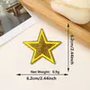 Parche Bordado de Estrella de Cinco Puntas con Purpurina de Nuevo Estilo, Accesorios de Ropa y Equipaje de Venta Caliente Transfronteriza, Parche Decorativo Termoadhesivo