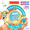Medalla metálica hueca impresa a color, giratoria 360 grados, etiqueta para cuerda de saltar, medalla de honor conmemorativa de oro, plata, bronce para eventos deportivos