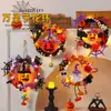 Linterna de Calabaza de Halloween Guirnalda Luminosa Decoración Colgante de Puerta Decoración de Tienda Accesorios Decoración de Ambiente de Fiesta Colgante