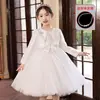 Vestido de Princesa para Meninas, Roupa para Apresentação de Piano Infantil, Vestido de Aniversário, Vestido de Daminha de Casamento, Conjunto de Vestido Novo Estilo para Meninas Pequenas