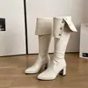 Botas de Caña Alta con Tacón Alto y Punta Fina Estilo Chica Picante First Encounter Season para Mujer 2026 Nuevo Estilo Impresionantes Botas Adelgazantes que Moldean la Pierna