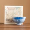 Taza de boca Kwai de loto azul pintada a mano de fábrica, taza de té personal maestra, juego de té de cerámica Kung Fu para el hogar, taza de té