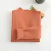 Suéter Básico de Cuello Semi-alto para Niños Otoño e Invierno Suéter de Punto de Color Sólido para Niños Medianos y Grandes Suéter Estilo Western