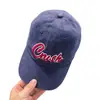 Gorra de Béisbol Vintage Americana Lavada Bordada con Letra Sombrero para el Sol Visera Curva Parte Superior Suave Informal Moderna Gorra de Pico de Pato