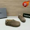 Zapatos planos de invierno retro 2026, modelo nuevo, puntera redonda, corte profundo, sin cordones, con forro de felpa, cálidos, estilo Birkenstock