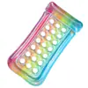 Fábrica de Fiesta en la Piscina Cama Flotante Inflable de Agua Agujero Doble Fila Flotante Colorida 25 Nuevo Cojín Inflable de Agua Venta al por Mayor
