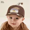 Chapéu de Bebê Primavera e Outono Pinguim Fofo Boné de Beisebol para Recém-Nascidos com Aba Macia para Meninos e Meninas Proteção Solar Chapéu de Sol
