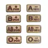 Patches Bordados para Uso Externo Tipo Sanguíneo A+ B+ AB+ O+ Patch com Velcro Mochila Insígnia Tática Patch de Tecido