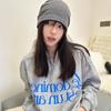 Ropa con Capucha Sudadera Linda Primavera y Otoño Fresca Japonesa y Coreana Hip Hop Media Longitud Sudadera con Capucha para Mujer Estampada Elegante Delgada