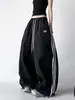 Pantalones de Pierna Ancha Casual de Calle Estilo Nuevo Verano 2026 Unisex Holgados con Raya Lateral Cintura Elástica Pantalones Largos