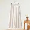 Calça Casual Larga Simples para Mulheres, Novo Estilo para Figuras Baixas, Calça Cropped de Cintura Alta com Efeito Drapeado, Calça Reta Fina de Verão para Mulheres