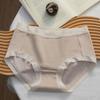 Ropa interior sin costuras de cintura media para mujer, de algodón, antibacteriana, con entrepierna, estilo japonés, talla grande, venta al por mayor