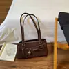 Bolso tipo baguette de gamuza para mujer, inspirado en motocicletas estilo coreano, colección otoño/invierno 2026, gran capacidad, adecuado para ir al trabajo y uso diario