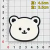 Silicona Blanda de PVC Cabeza de Oso de Dibujos Animados Parche de Oso Accesorios DIY Funda de Teléfono Ropa Zuecos Accesorios