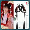 Peruca hanfu estilo antigo coque de traje antigo peruca de peça única estilo preguiçoso bolsa para peruca faixa de cabeça bola de pelo diária outono e inverno conjunto completo