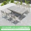Mesas y Sillas de Aluminio Blancas Estilo Artístico Minimalista para Exterior en Stock para Patio y Terraza, Mesas y Sillas Totalmente de Aluminio Color Champaña Resistentes al Sol