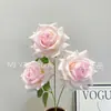 Flor artificial rosa flor de boda diseño de sala de bodas guía de flores para el camino flor interior flor de seda flor artificial exhibición en jarrón fila de flores