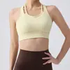 Lindo Top Esportivo Feminino com Costas Cruzadas, Novo Estilo Primavera e Verão, Top Esportivo de Média Intensidade para Yoga Fitness com Alças nos Ombros
