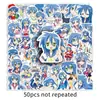 50 piezas de pegatinas de primavera día de la estrella de la suerte difusas personajes lindos alrededor de la decoración del casco computadora cuenta manual pegatinas de papelería