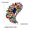Broche grande de cristal con diamantes de imitación de aleación, muy vendido en Europa y América, de alta calidad, estilo retro, para mujer, tipo chal, cárdigan, ramillete, alfiler de joyería.