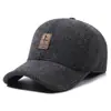 Gorra de béisbol para hombre, de otoño e invierno, con protección para los oídos, de lana, resistente al viento y al frío, gruesa y cálida, para exteriores, de mediana edad.