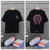 Transfronterizo. Diseño de Marca de Moda 26Ss Estampado de Letras de Herradura. Camisas Casuales de Manga Corta de Moda para Hombres, Mujeres y Parejas