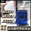 Carrito de compras plegable transfronterizo, ligero y de gran capacidad, con bolsa de color, carrito de compras portátil con ruedas universales